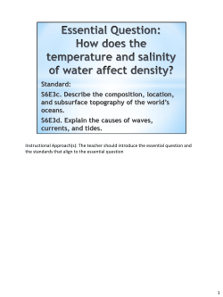 Temperature, Salinity and Density PPT Notes