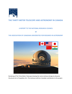 THE THIRTY METER TELESCOPE AND ASTRONOMY IN CANADA