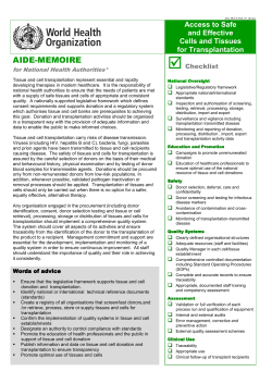 AIDE-M EM OIRE - World Health Organization