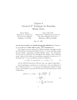 Chapter 8 Advanced %` Techniques for Bounding Mixing Times