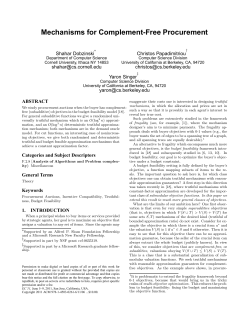 Mechanisms for Complement-Free Procurement