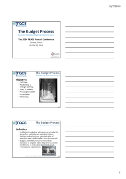The Budget Process