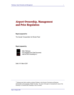 Airport Ownership, Management and Price Regulation
