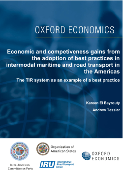 Economic and competiveness gains from the adoption of