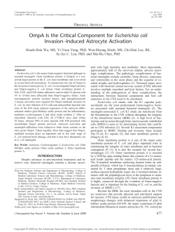 OmpA Is the Critical Component for Escherichia coli