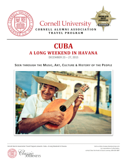 A LONG WEEKEND IN HAVANA - Cornell Alumni