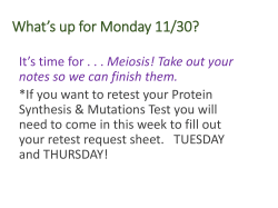 Meiosis Basis of Heredity Notes