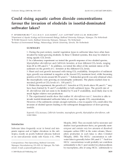 Could rising aquatic carbon dioxide concentrations favour the