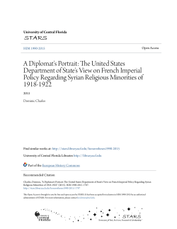 A Diplomat`s Portrait: The United States Department of