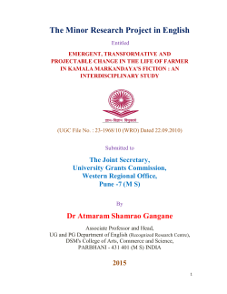 The Minor Research Project in English