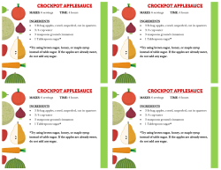 MAKES: 6 servings TIME: 4 hours INGREDIENTS &bull; 3 lb bag apples