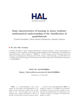 Some characteristics of learning to notice students