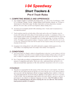 Pro-4 Truck Rules - I