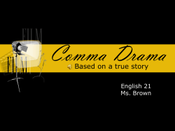 comma drama - English 21 T/TH