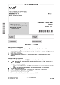 Unit F321 - Atoms, bonds and groups - Modified language