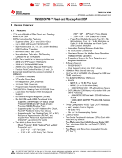TMS320C6748 Fixed- and Floating-Point DSP