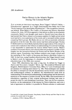200 Acadiensis Native History in the Atlantic Region During The