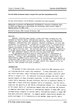 Abstract Randomly selected human genomic clones have been