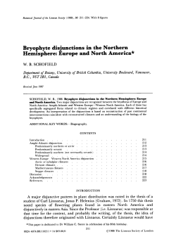Bryophyte disjunctions in the Northern Hemisphere: Europe and