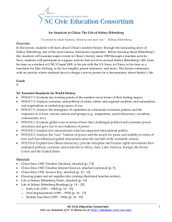 An American in China - Database of K-12 Resources - UNC