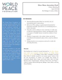 Policy Briefing - Fletcher School of Law and Diplomacy