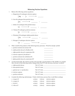 Balancing Nuclear Equations