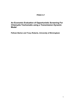 Phiac economic modelling report - chlamydia screening