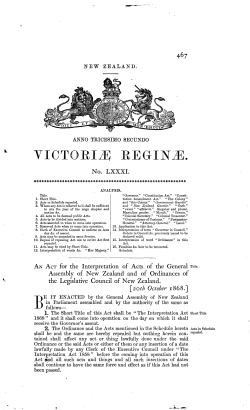 32 Victoriae 1868 No 81 Interpretation