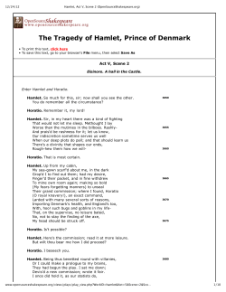 Hamlet - Act 5, Sc.2