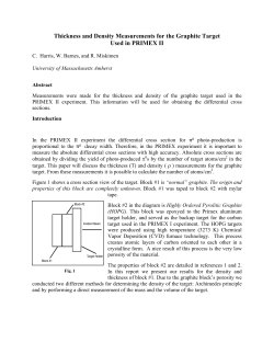 Thickness and Density Measurements for the Graphite Target Used