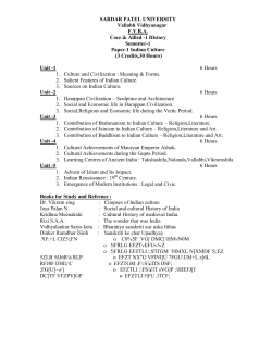 SARDAR PATEL UNIVERSITY Vallabh Vidhyanagar FYBA Core