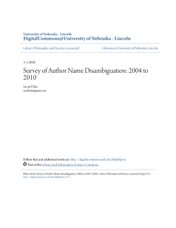 Survey of Author Name Disambiguation: 2004 to 2010