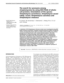 The search for synonyms among streptomycetes by using SDS