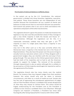 The US system of checks and balances is ineffective