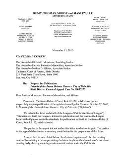 November 11, 2010 The Honorable Richard J. McAdams, Presiding