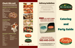 Party and Catering Guide - Buckhead Mountain Grill