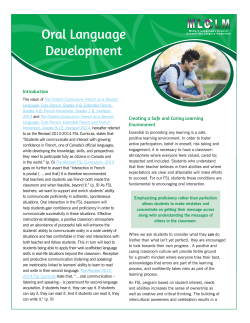 Oral Language Development
