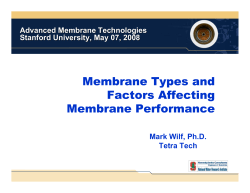 Membrane Types and Factors Affecting Membrane