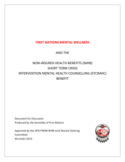 FIRST NATIONS MENTAL WELLNESS AND THE NON