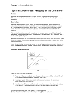 Tragedy of the Commons