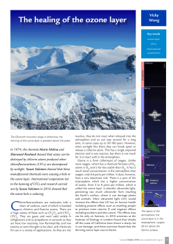 The healing of the ozone layer