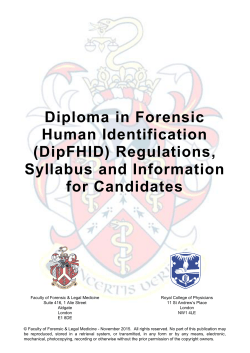 Diploma in Forensic Human Identification (DipFHID)