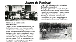 Support the Freedmen! - Science Leadership Academy