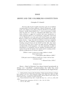 Brown and the Colorblind Constitution