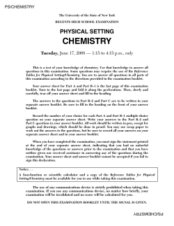 PHYSICAL SETTING CHEMISTRY