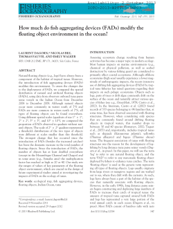 How much do fish aggregating devices (FADs) modify the floating