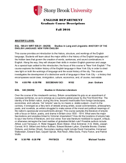 Fall 2016 - Stony Brook