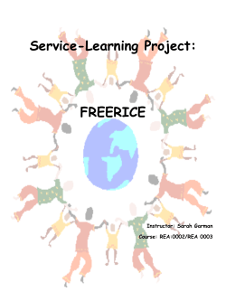 Service-Learning Project: FREERICE
