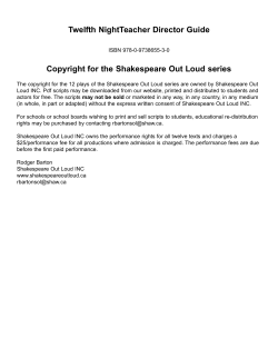 Twelfth Night Study Guide.qxd