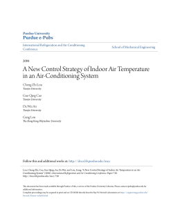 A New Control Strategy of Indoor Air Temperature - Purdue e-Pubs